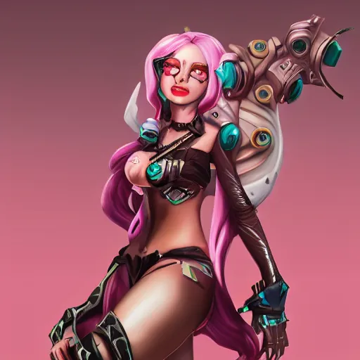 Image similar to a high quality drawing of jinx from arcane, artstation