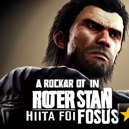 Image similar to a portrait of a strong man , ferocious appearance , rockstar games style , sharp focus ,highly detail R star