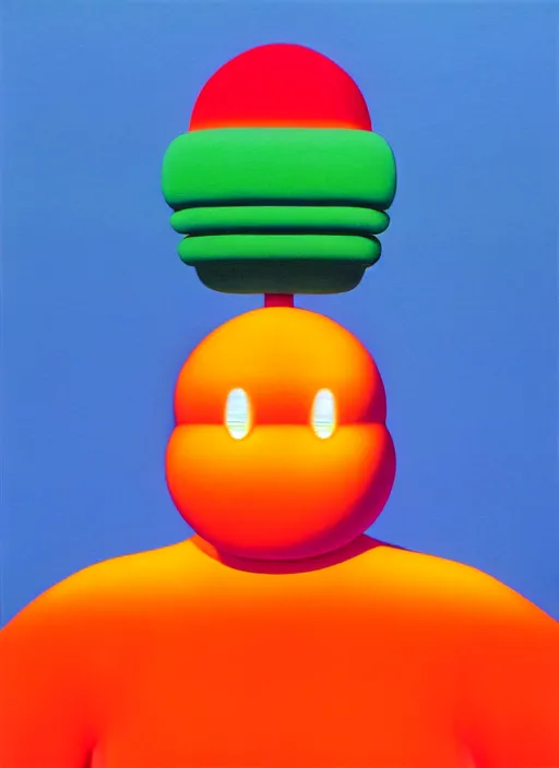 Image similar to puffy person by shusei nagaoka, kaws, david rudnick, airbrush on canvas, pastell colours, cell shaded, 8 k