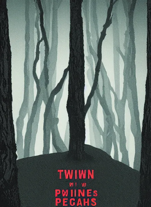 Image similar to twin peaks movie poster art by matthew peak