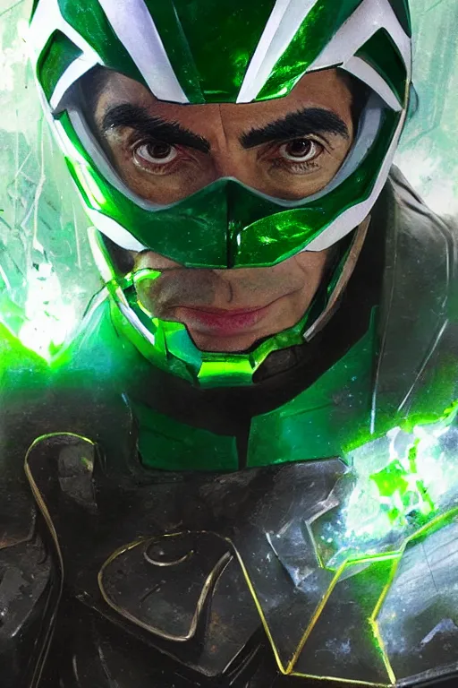 Image similar to portrait of carl sagan as green ranger from power rangers, intricate, highly detailed, smooth, artstation, digital illustration by Ruan Jia and Mandy Jurgens and Artgerm and Wayne Barlowe and Greg Rutkowski and Zdislav Beksinski