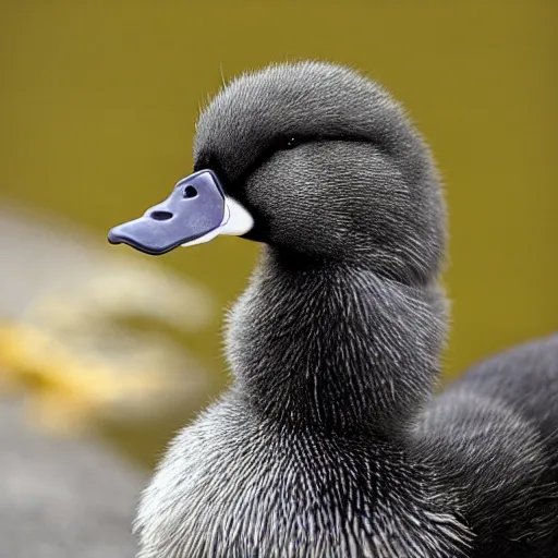 Prompt: a fuzzy duck that is very pleased with itself