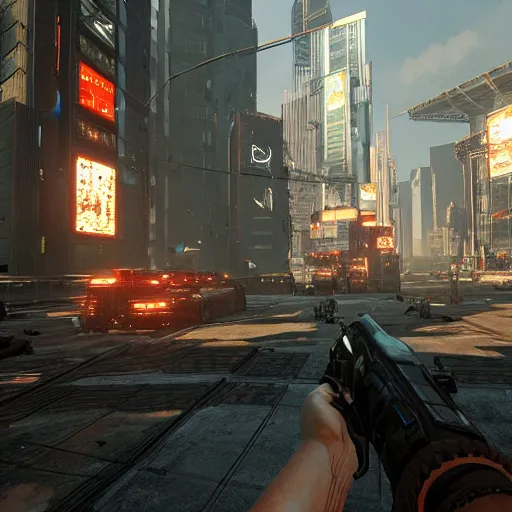 Prompt: NeoTokyo is a multiplayer tactical first-person shooter total conversion modification of Half-Life 2 in a futuristic cyberpunk setting, created by American developer Studio Radi-8.