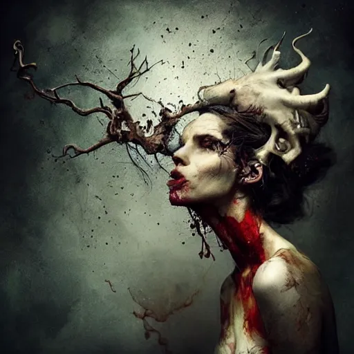 Image similar to the beast, by brooke shaden and alberto seveso and eve ventrue and john salminen and tim okamura, trending on artstation hq, deviantart, pinterest, 4 k uhd image