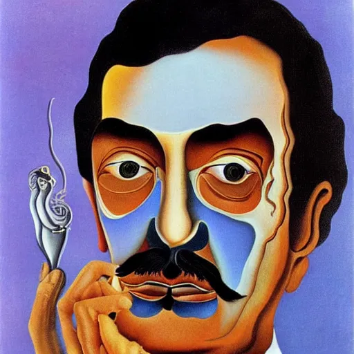Prompt: self-portrait of Salvador Dalì