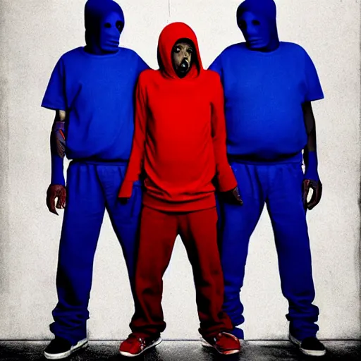 Prompt: crips vs bloods by emanuele dascanio and robin eley