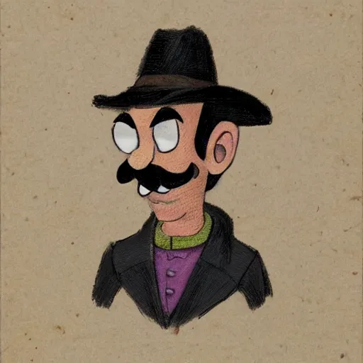 Prompt: photorealistic portrait of Waluigi, 17th century