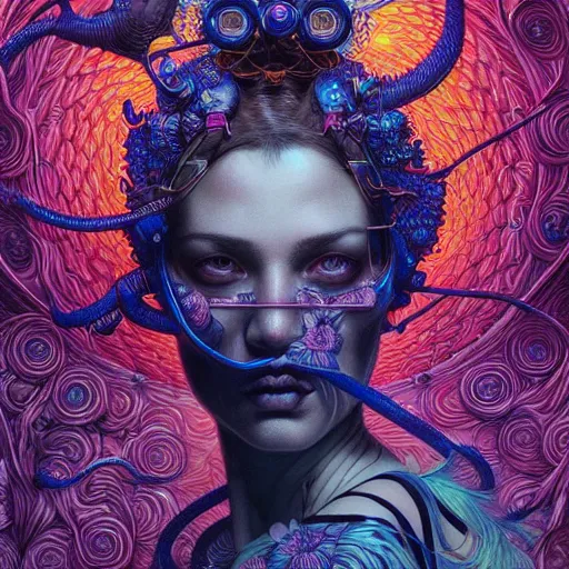 Image similar to hyper detailed masterpiece, neon floral pattern, jean giraud, digital art painting, darkwave goth aesthetic, psychedelic, artgerm, donato giancola, tom bagshaw