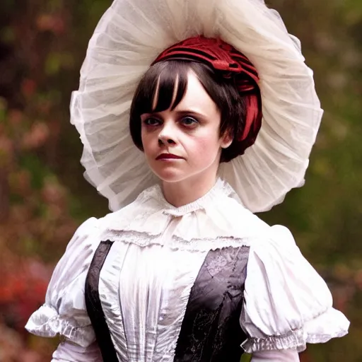 Prompt: christina ricci victorian woman