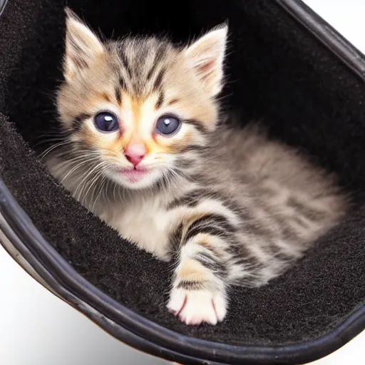 Image similar to a kitten in a big boot, HD, professional photograph, 8K, highly detailed, high quality