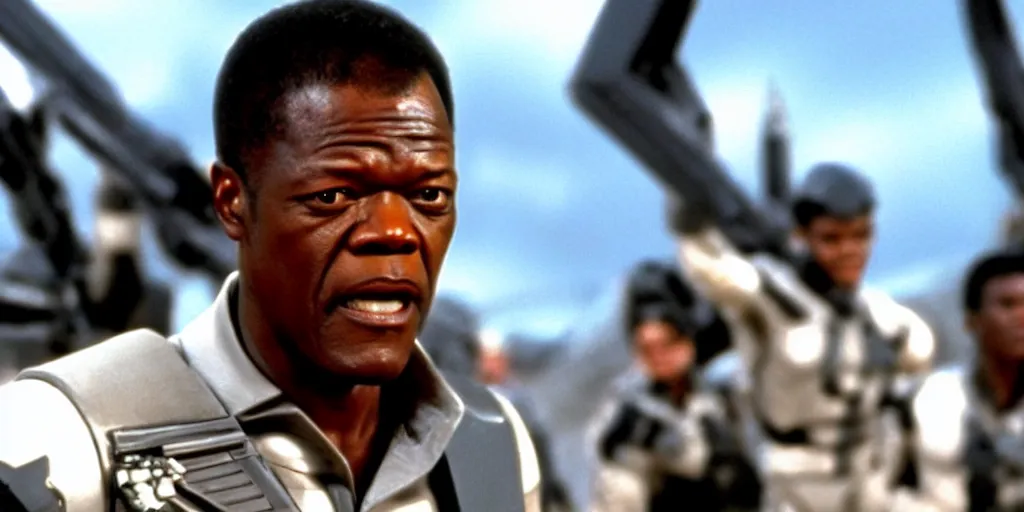 Image similar to samuel jackson in starship troopers