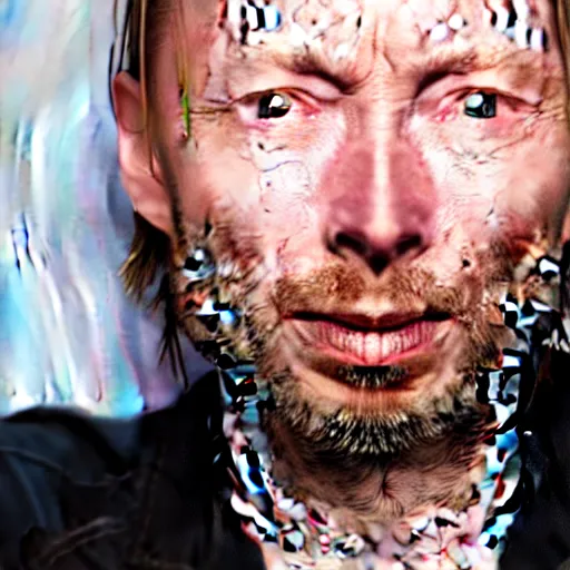 Image similar to happy thom yorke