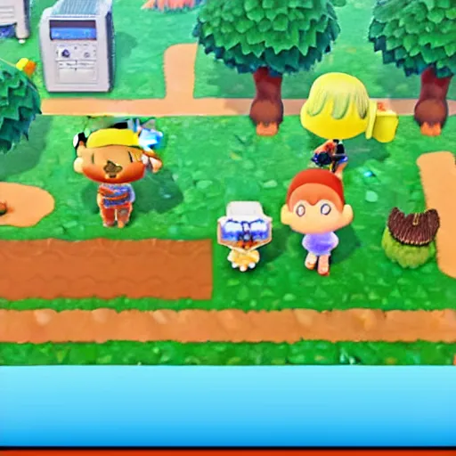 Prompt: screenshot of 16-bit Animal Crossing for the Super NES, 1995