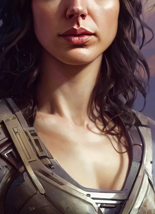 Image similar to Highly detailed portrait of Gal Gadot, in GTA V, Stephen Bliss, unreal engine, fantasy art by Greg Rutkowski, Loish, Rhads, ferdinand knab, Makoto Shinkai and Lois van baarle, ilya kuvshinov, rossdraws, Tom Bagshaw, alphonse mucha, global illumination, radiant light, detailed and intricate environment