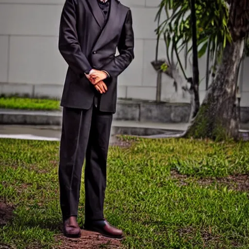 Image similar to outdoor portrait of jose rizal!! as a handsome young man in 2 0 2 0, 3 0 years old wearing stylish modern clothes, photo taken in 2 0 2 0, award winning photography, 3 5 mm f 1. 4 digital photo, matte colors