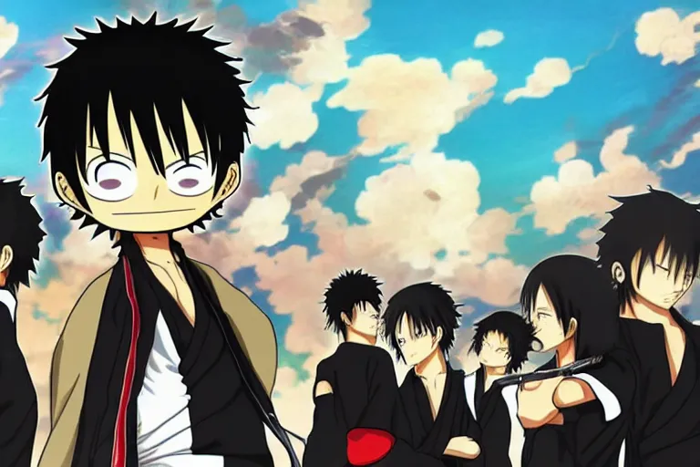 Prompt: hijikata toushirou, chibi, anime, short black hair, one piece