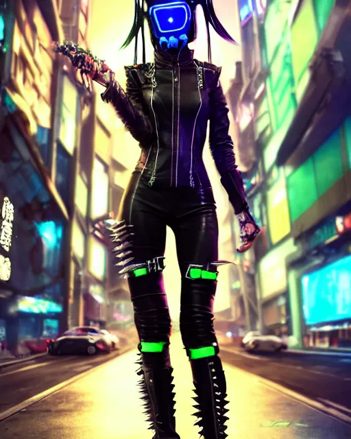 prompthunt: 3D concept art of a classy cyberpunk woman wearing streetwear  and futuristic clothing, black hair bangs, videogame concept art, in the  style of valorant character arts