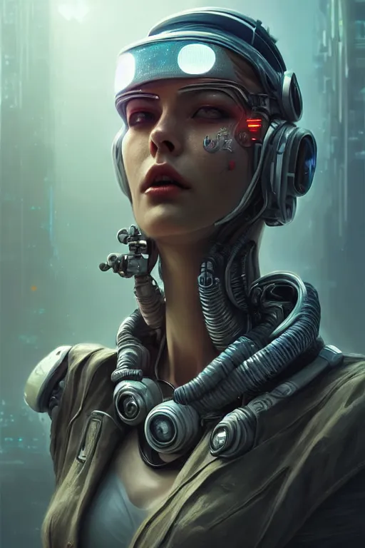 Image similar to ultra realistic style illustration, beautiful alluring nasa cyborg in an apocalyptic wasteland, gorgeous face, cyberpunk, sci - fi, fantasy, intricate, elegant, highly detailed, digital painting, artstation, concept art, smooth, sharp focus, illustration, art by mansik yang and rashed alakroka and simon stalenhag and wlop