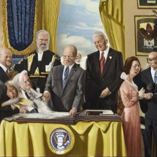 Prompt: walter white being inaugurated as president of the united states, photorealistic