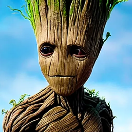 Image similar to groot with beard