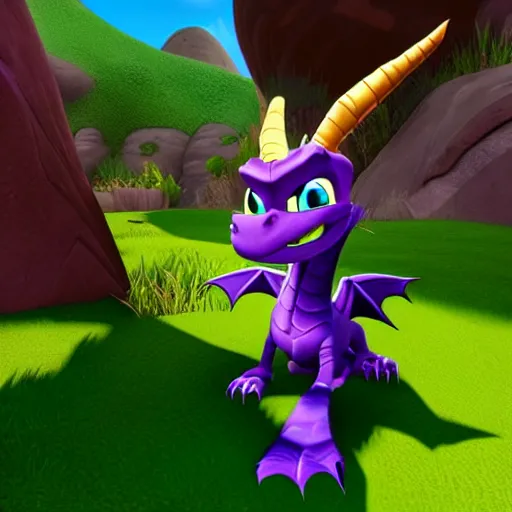 Image similar to spyro the dragon remastered in 4 k ultra hd