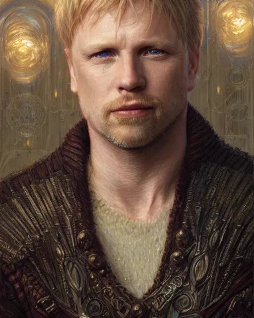 Prompt: arthur pendragon portrait, highly detailed, very intricate, cinematic lighting, painted portrait, by donato giancola and rossdraws and magali villenueve, featured on artstation