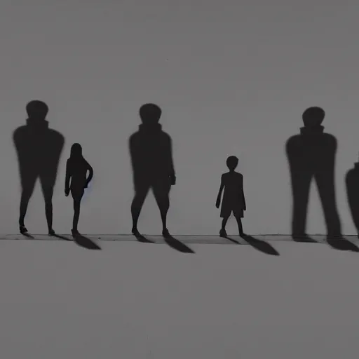 Image similar to shadow people meet color people