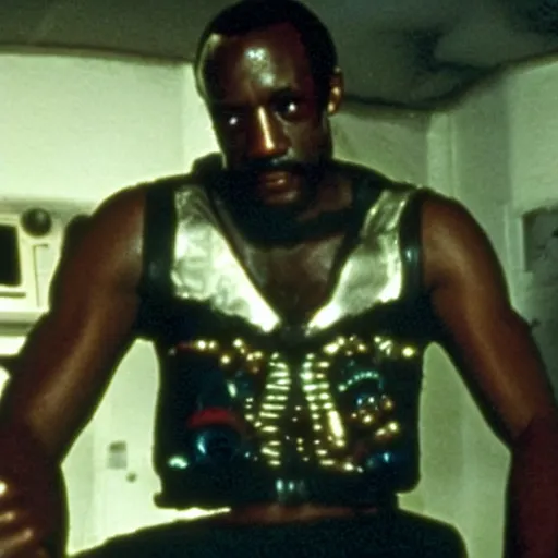 Prompt: John Shaft in the movie Alien