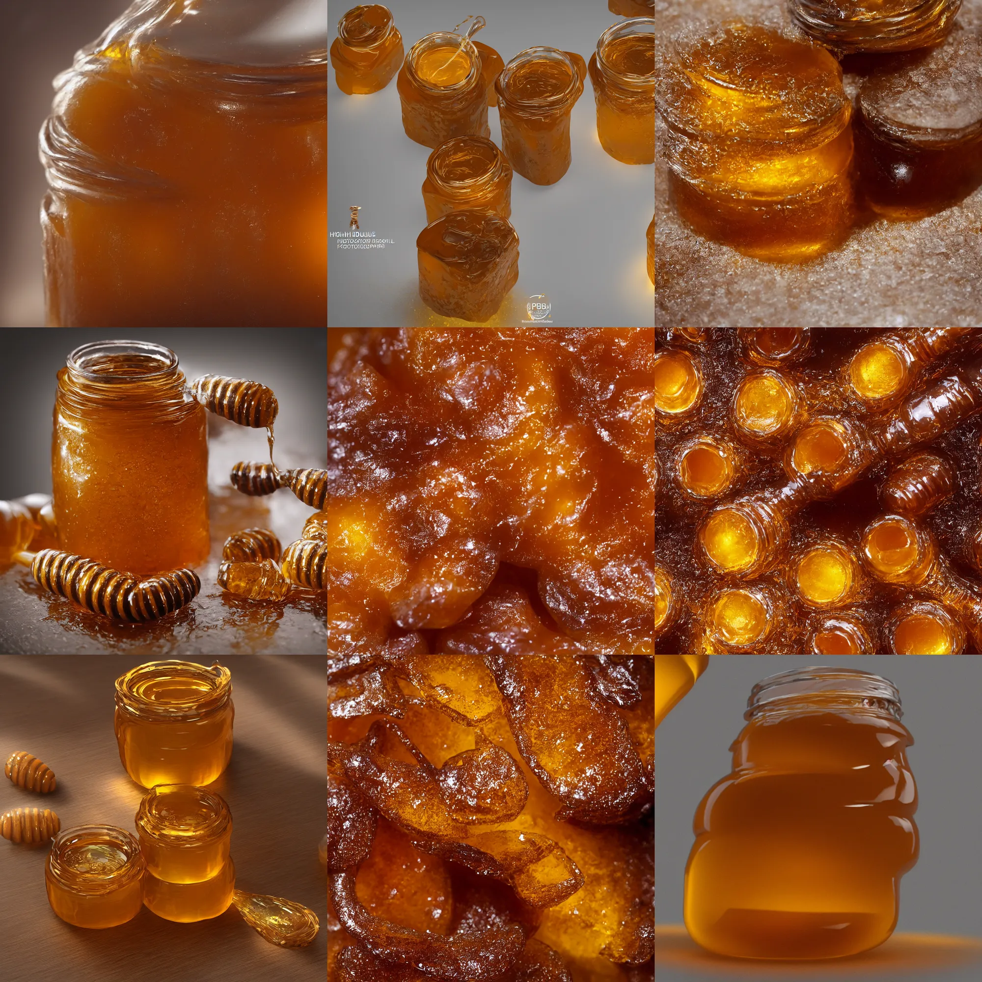 Prompt: high resolution honey texture photorealistic, pbr, 8 k, 3 0 0 dpi