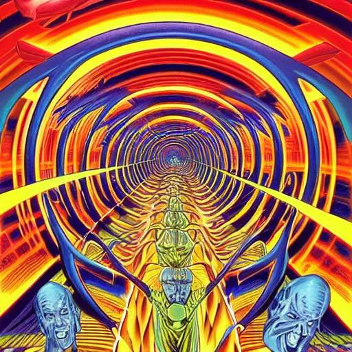 Prompt: random dreams of a mersenne twister, manga comic book cover, action, explosions, by alex grey