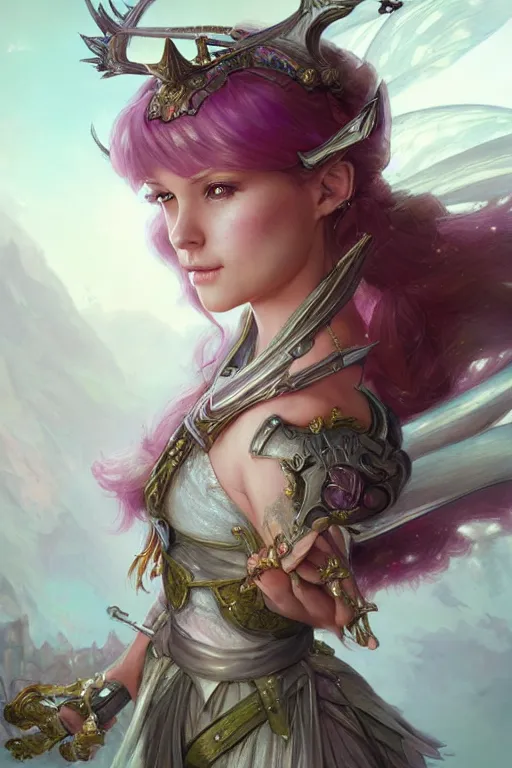 Image similar to fairy princess, highly detailed, d & d, fantasy, highly detailed, digital painting, trending on artstation, concept art, sharp focus, illustration, art by artgerm and greg rutkowski and magali villeneuve