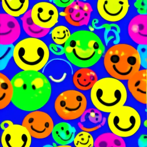 Image similar to happy background + smiley faces + bright colors ::