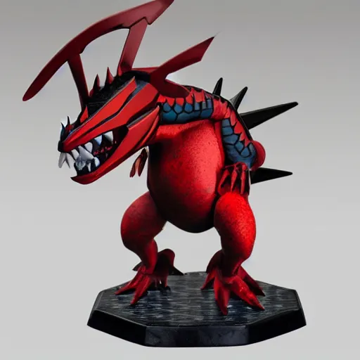 Image similar to groudon pokemon as a warhammer tabletop figurine t