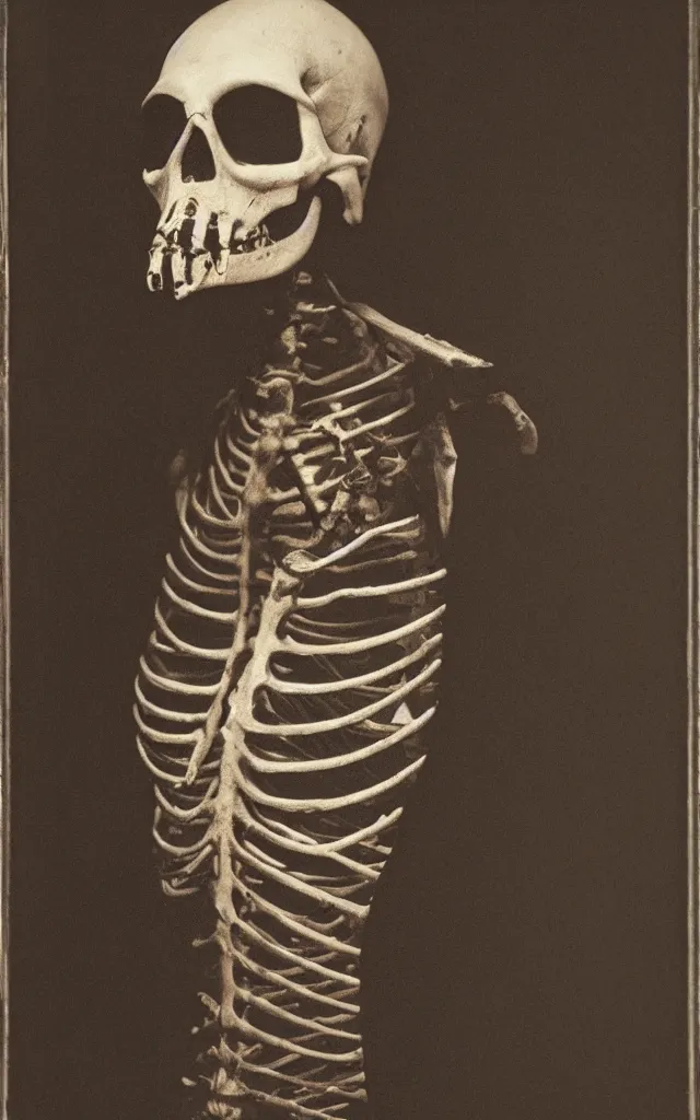 Image similar to portrait of an undead skeletal plague doctor, daguerreotype, studio lighting, hyperrealistic, ultra detailed