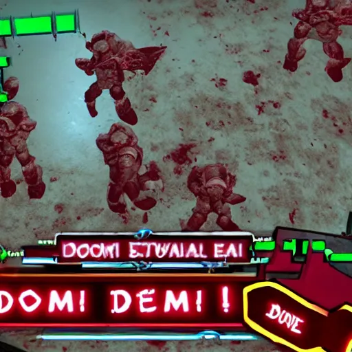 Prompt: doki doki doom eternal screenshot