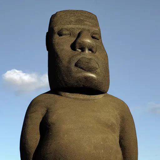 Image similar to Notorious BIG as a moai