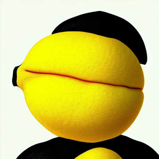 Prompt: a lemon man, digital art