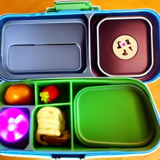 Image similar to “Gaming lunchbox made by Razer, with lights”