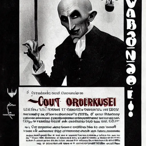 Image similar to count orlok advertisement for sunscreen