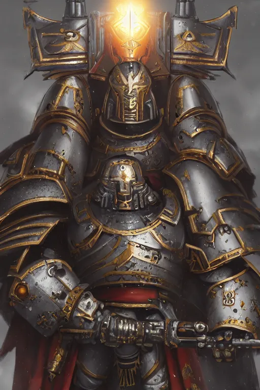 Image similar to armor portrait heros warhammer 4 0 k horus heresy fanart - the primarchs emperor by johannes helgeson animated with vfx concept artist & illustrator global illumination ray tracing hdr fanart arstation zbrush central hardmesh 8 k octane renderer comics stylized