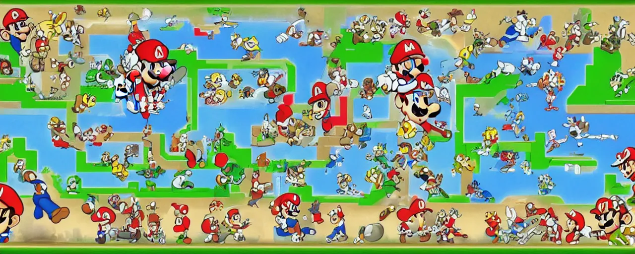 Image similar to mario level diagram