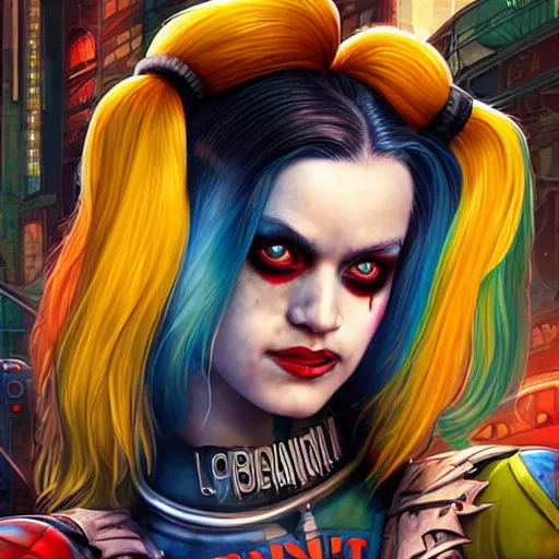 Image similar to lofi biopunk portrait harley quinn as shehulk, pixar style, by tristan eaton stanley artgerm and tom bagshaw.