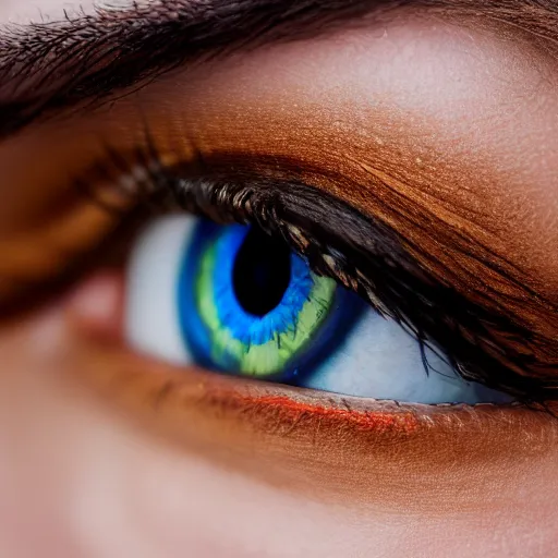 Prompt: 4k studio photo of a beautiful woman's eye. perfect detail