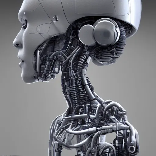 Prompt: robot brain, hyperrealistic vray render, 4k, highly detailed, artstation, deviantart