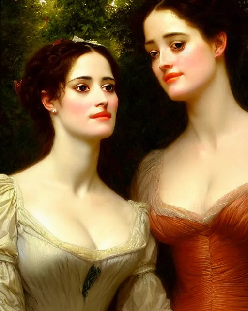 Image similar to accurate portrait en buste of eva green vesper lynd vannessa ives by Hughes Merle, by Pierre Auguste Cot, perfectly detailed eyes, abundant detail