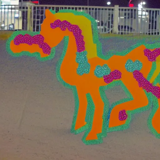 Image similar to a horse made out of lazers