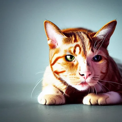Image similar to a cat - pig - hybrid, animal photography
