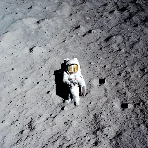 Image similar to obama on the moon