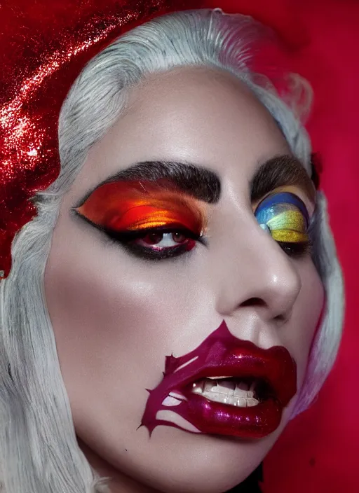 Image similar to lady gaga by nick knight, born this way, born this way album, red weapon 8 k s 3 5, cooke anamorphic / i lenses, highly detailed, cinematic lighting