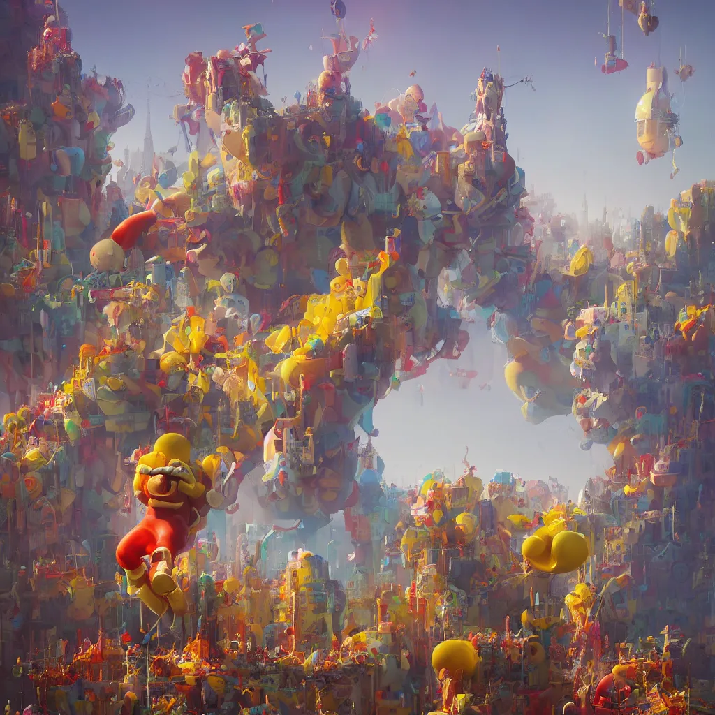 Image similar to ronald mcdonald statue in the world by beeple, darek zabrocki, tyler edlin, jordan grimmer, neil blevins, james paick, natasha tan, highly detailed, ultra detailed, ultra realistic, trending on artstation